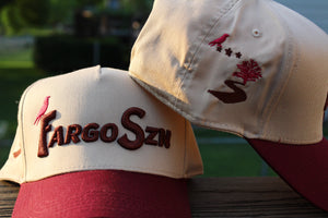 Tan and Burgundy w/ Brown FargoSzn "Crow" Hats