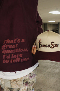 Tan and Burgundy w/ Brown FargoSzn "Crow" Hats