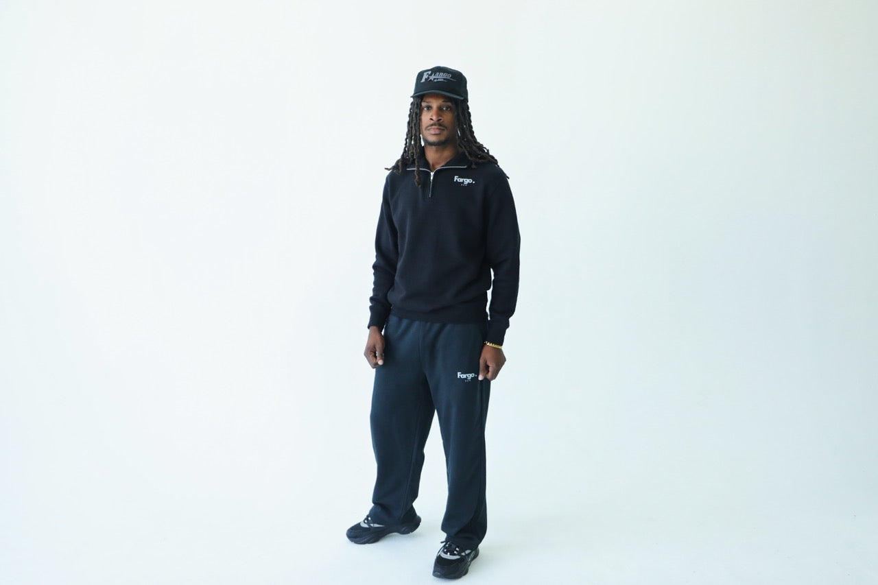 Black Essential Fargoszn Quarter Zips | Premium Streetwear