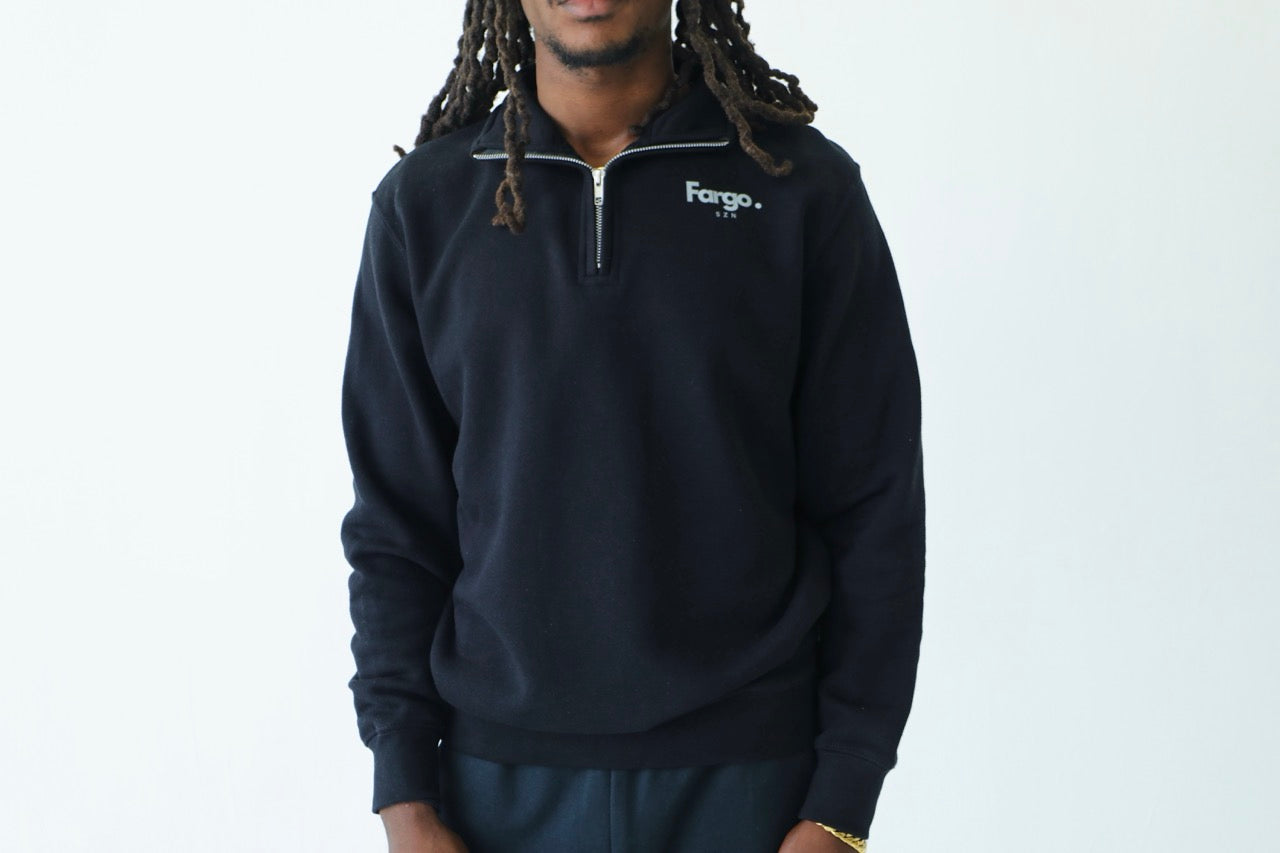 Black Essential Fargoszn Quarter Zips | Premium Streetwear