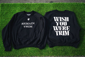 Black & White Remain Trim Crewneck Sweatshirts