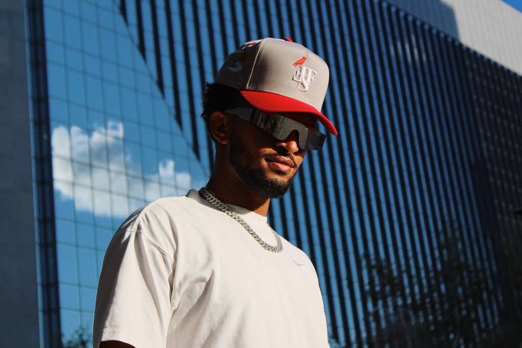 Gray and Red w/ White Double F "Crow" Hat