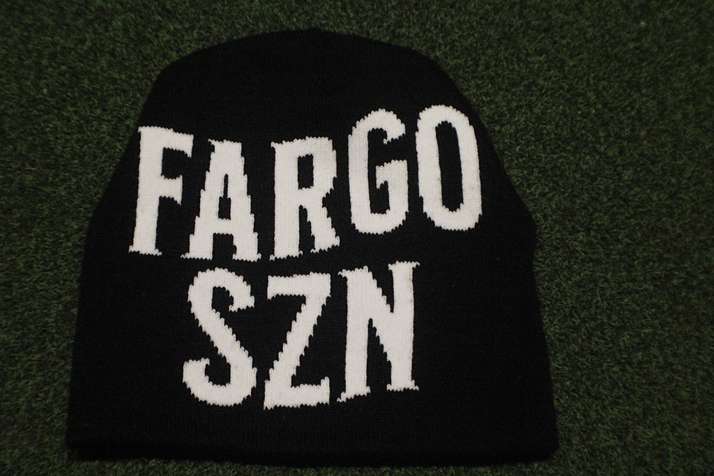 B&W Knitted FargoSzn Beanies