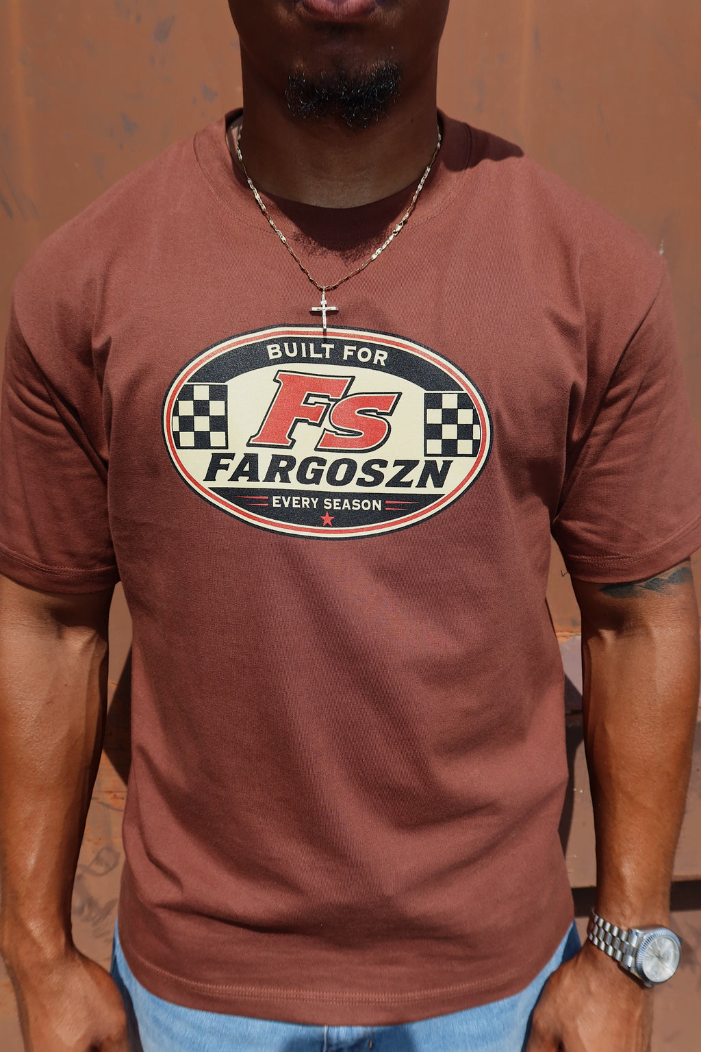 Brown Fargoszn Racer Tees