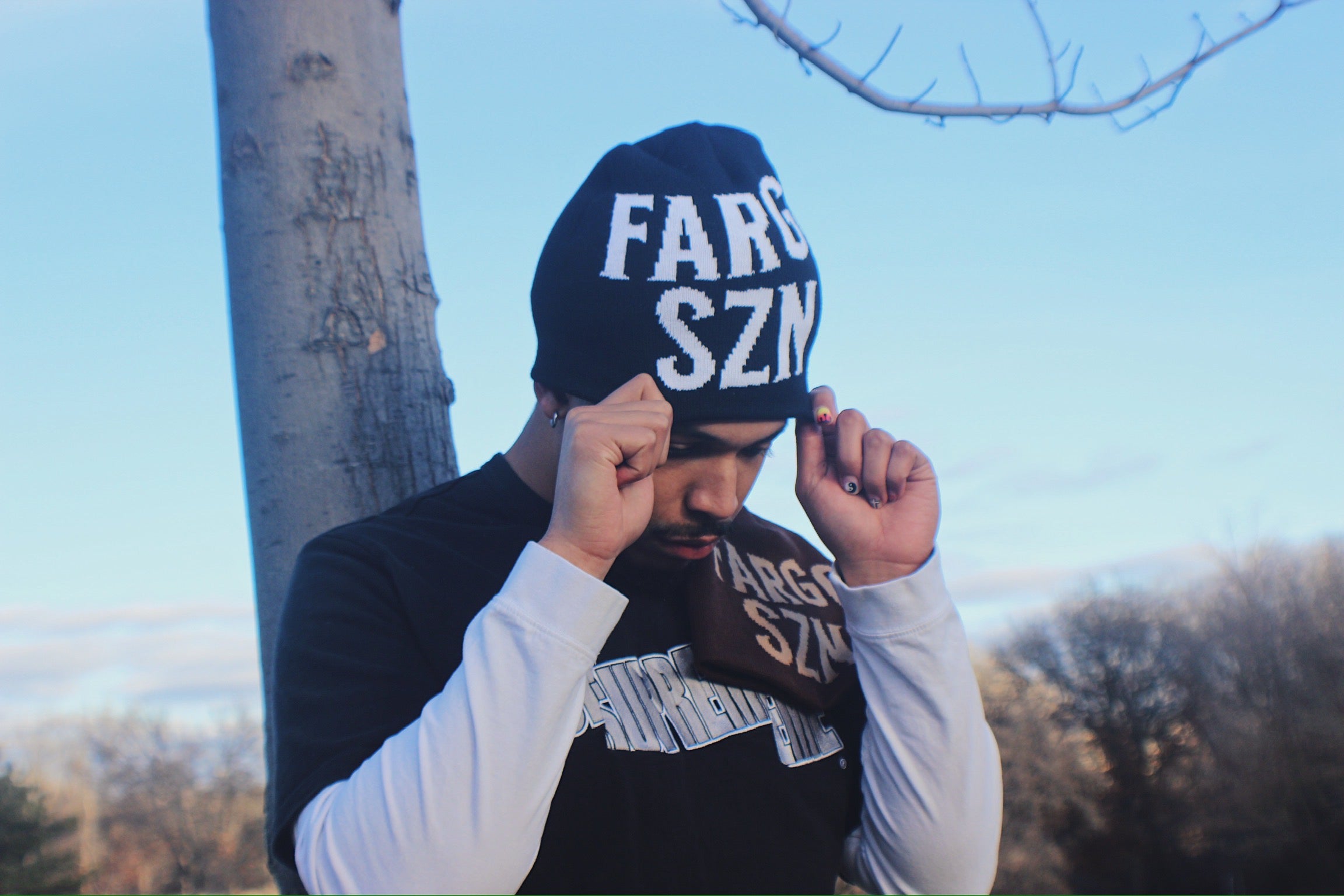 Black Knitted FargoSzn Beanies