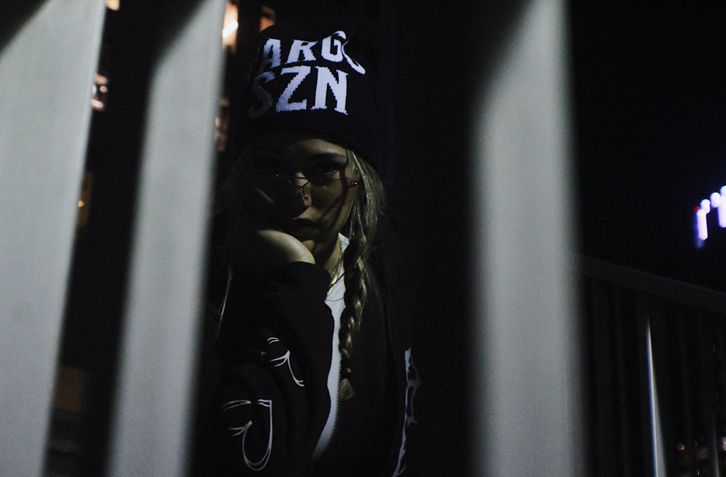 Black Knitted FargoSzn Beanies